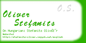 oliver stefanits business card